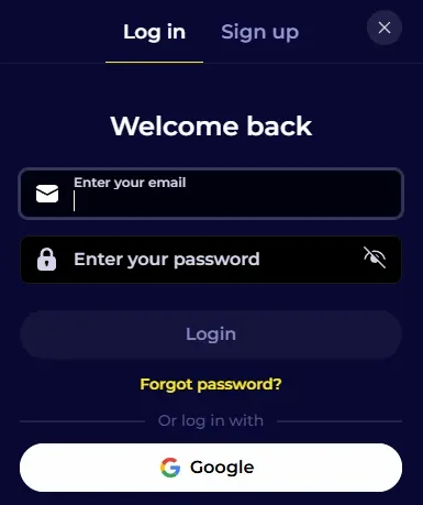 Inlogscherm casino op smartphone en laptop
