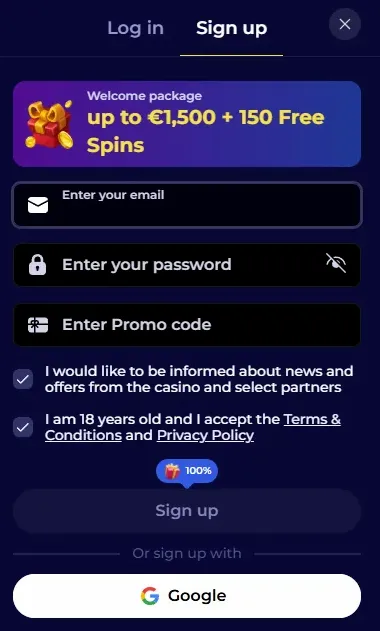 Registreren bij Nyxbets Casino — Jouw account in enkele minuten