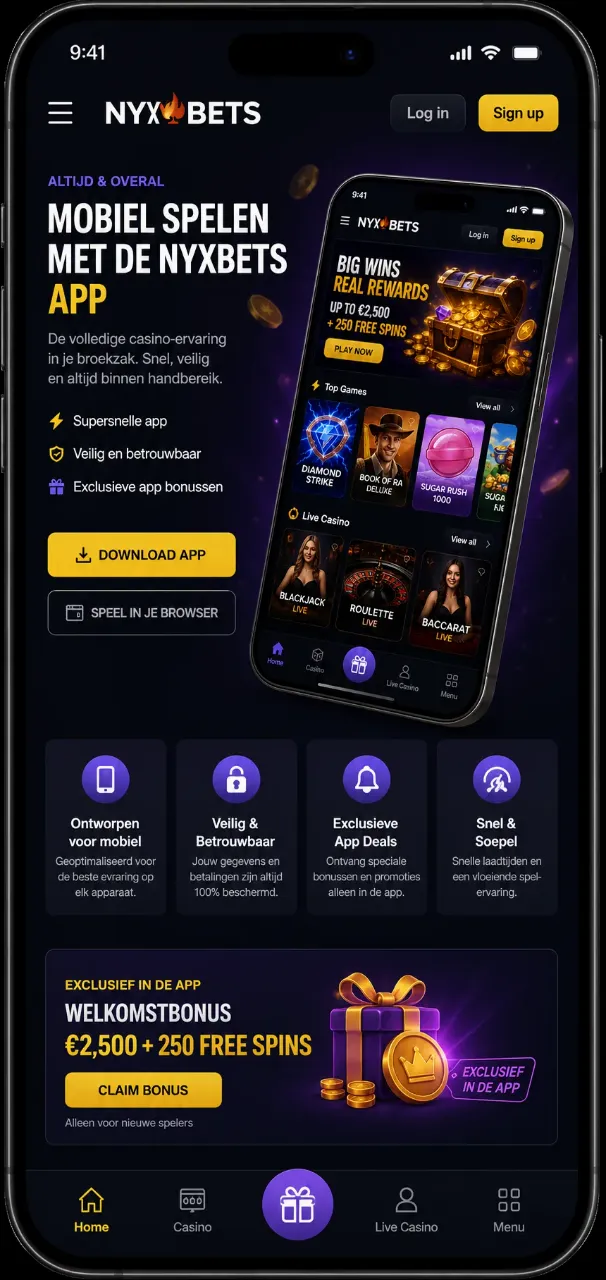 Nyxbets Casino App – Mobiel Spelen op Android en iOS